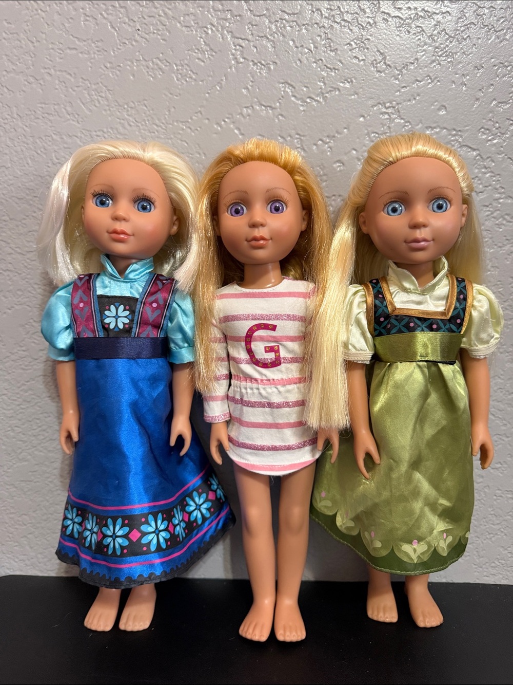 3 Glitter Girl Dolls by Battat